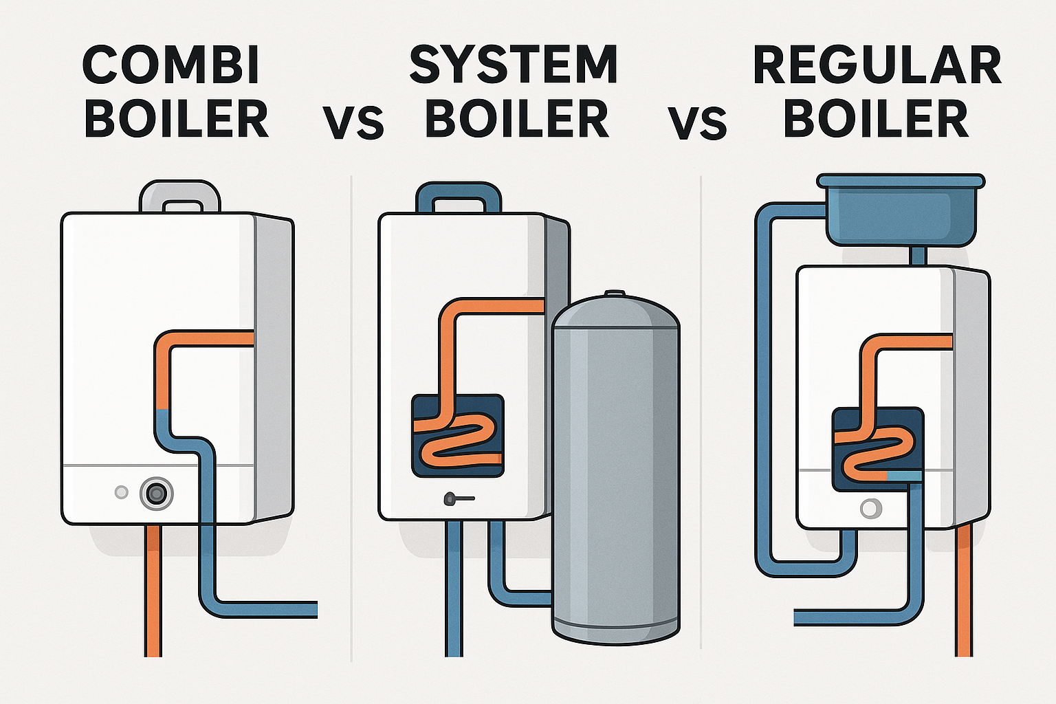 Read more about the article Combi vs System vs Regular Boilers: Which is Best for Your Horsham Home?
